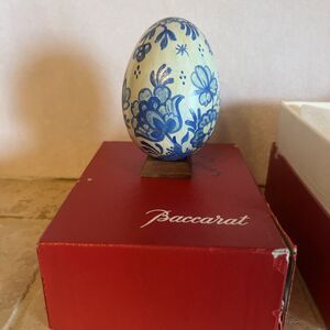Baccarat Hand Painted Egg